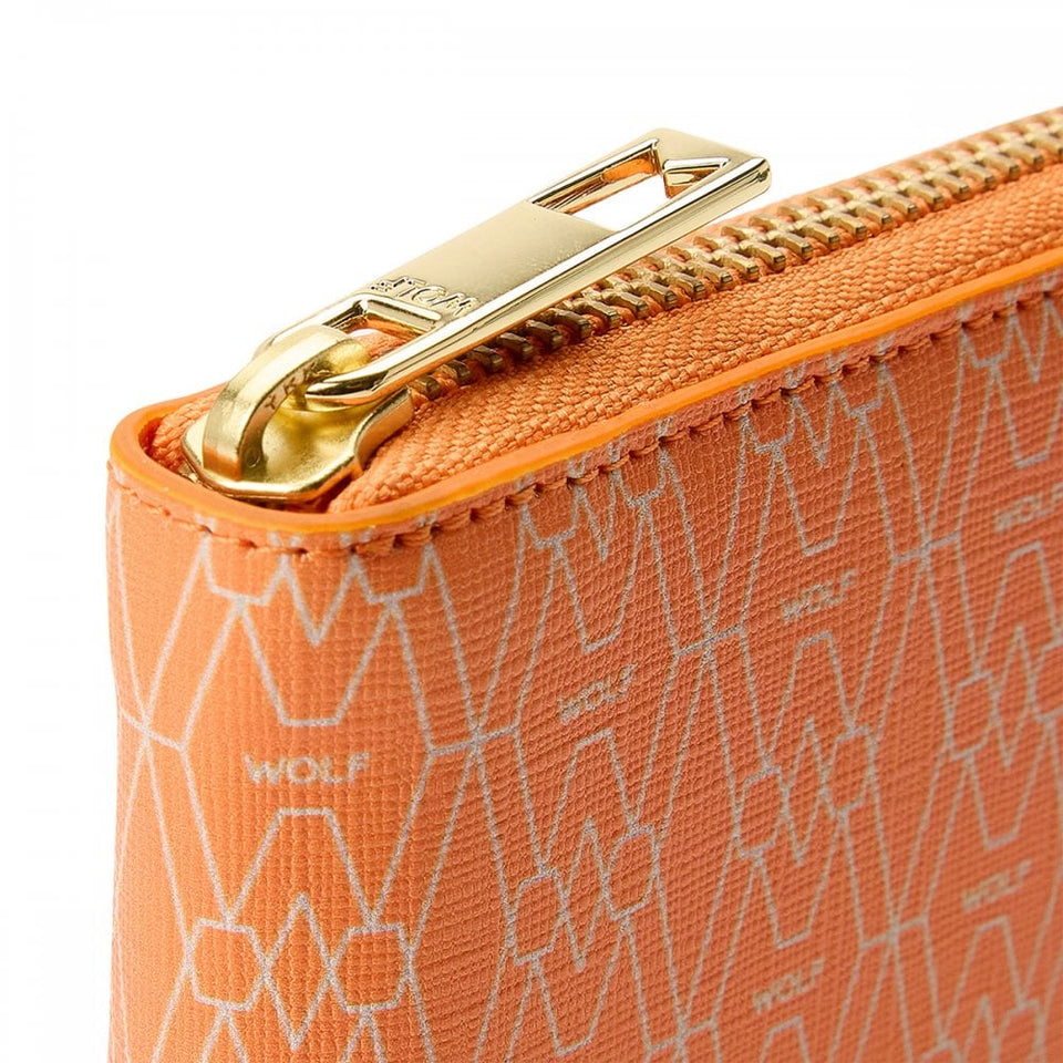 WOLF Signature Vegan Orange Zip Around Wallet