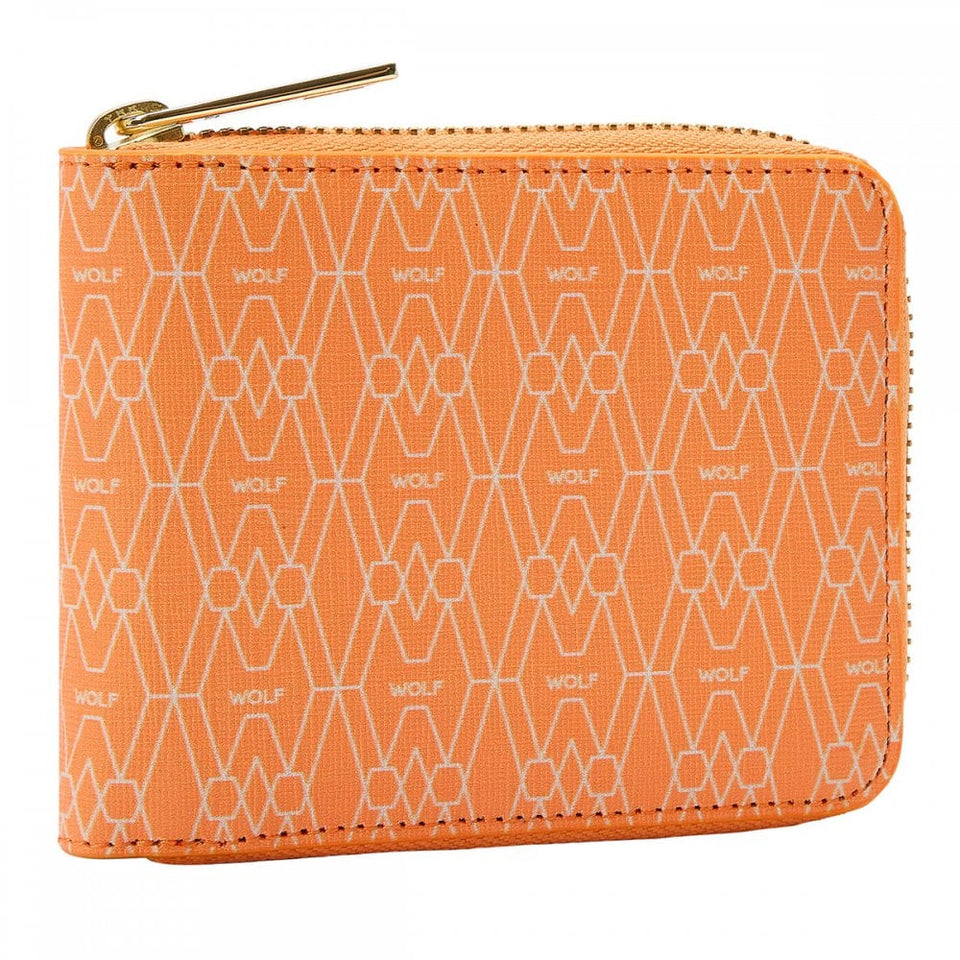 WOLF Signature Vegan Orange Zip Around Wallet