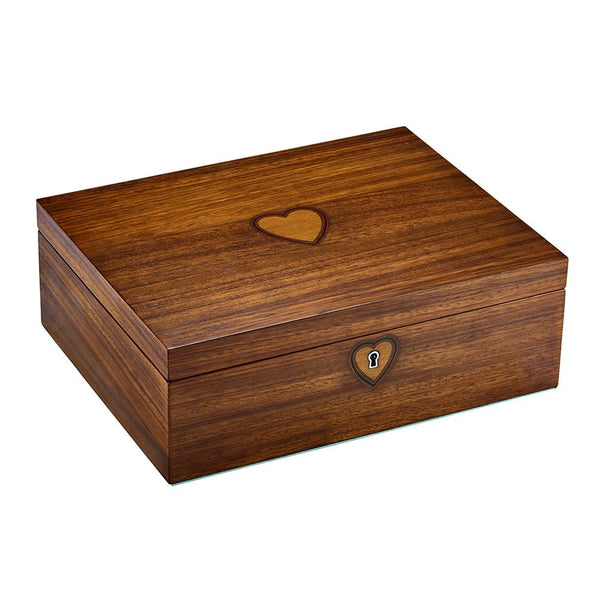 WOLF Sleeping Beauty Walnut Wood Ballet Musical Jewellery Box