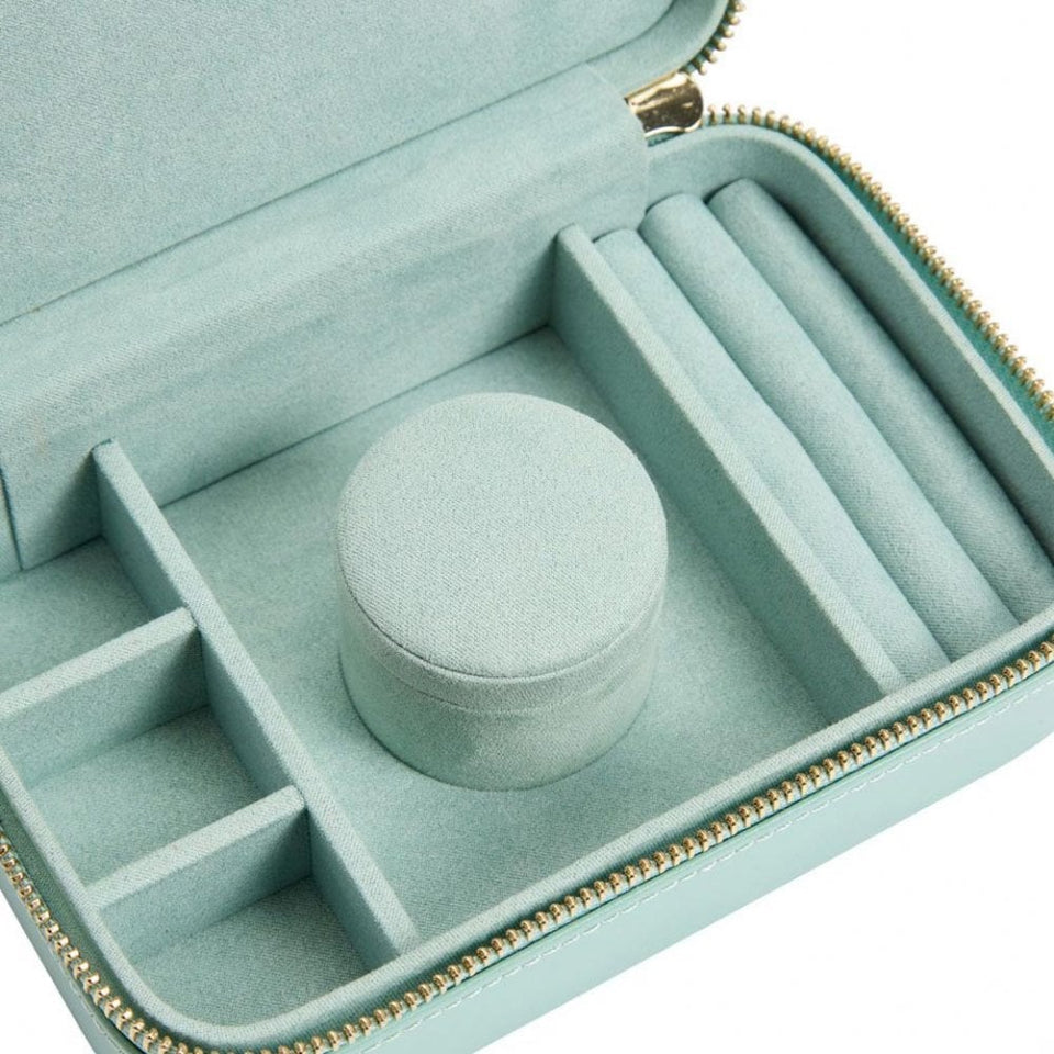 WOLF Sophia Travel Zip Jade Jewellery Case