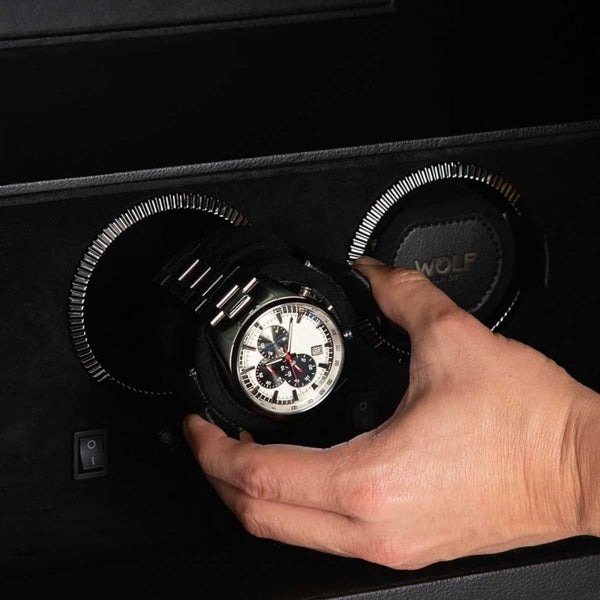 WOLF The Den 4 Piece Watch Winder Safe