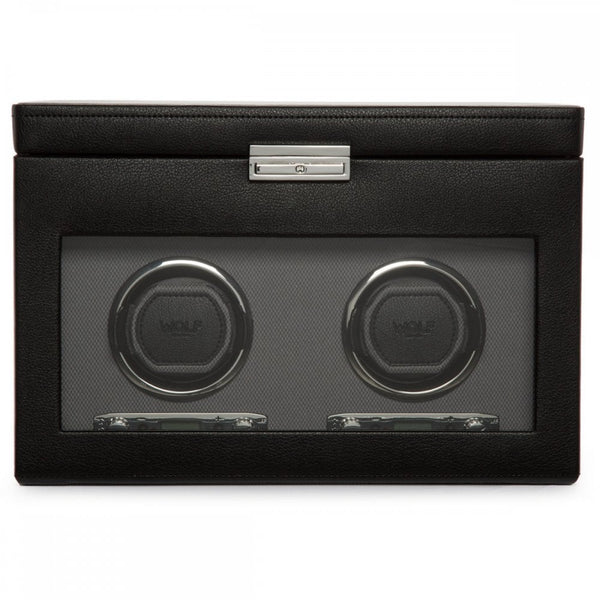 WOLF Viceroy Double Watch Winder With Storage