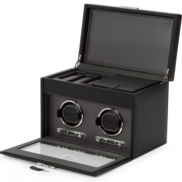 WOLF Viceroy Double Watch Winder With Storage