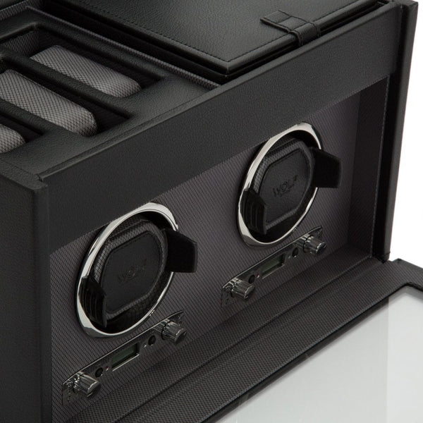 WOLF Viceroy Double Watch Winder With Storage