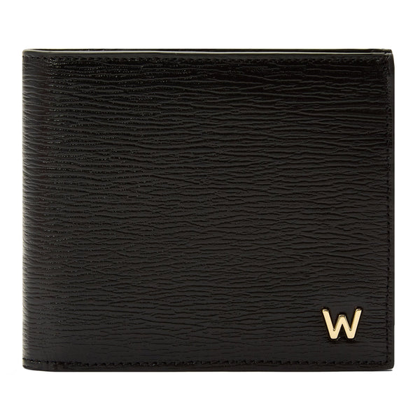 WOLF W Black Billfold Coin Wallet