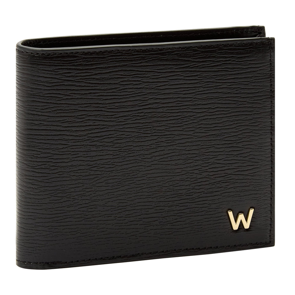 WOLF W Black Billfold Coin Wallet