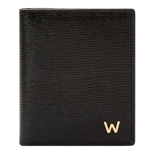 WOLF W Black ID Leather Card Case