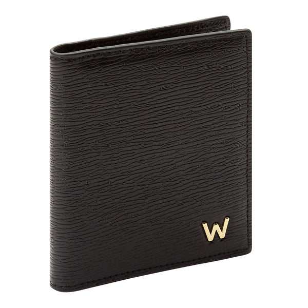 WOLF W Black ID Leather Card Case