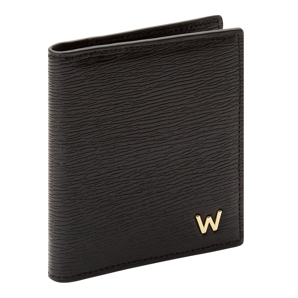 WOLF W Black ID Leather Card Case