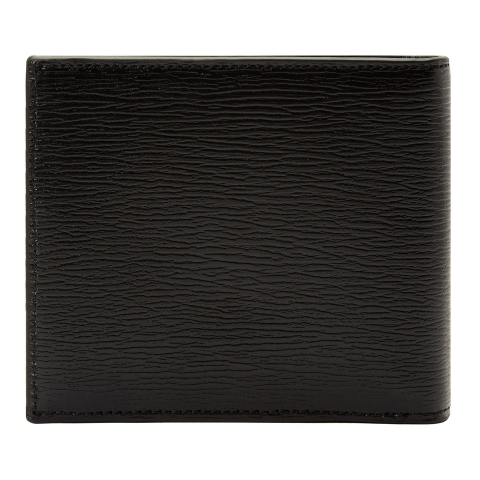 WOLF W Black Leather Billfold Wallet