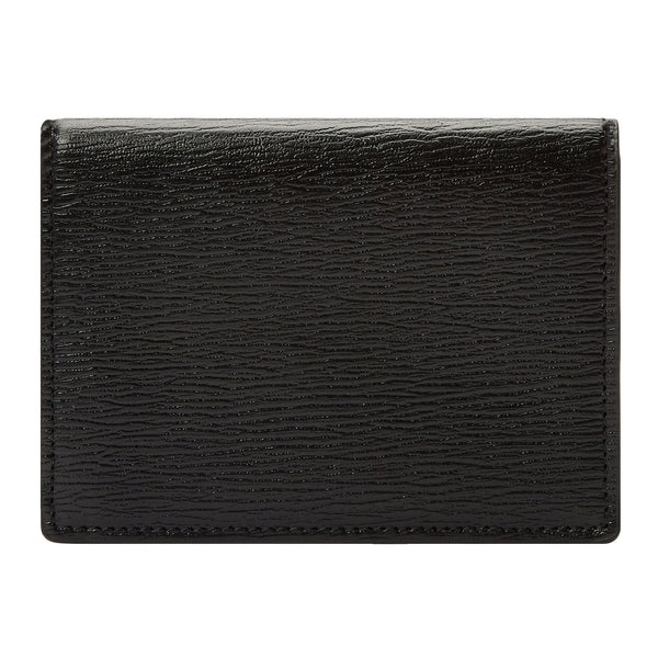 WOLF W Black Leather Gusset Card Case