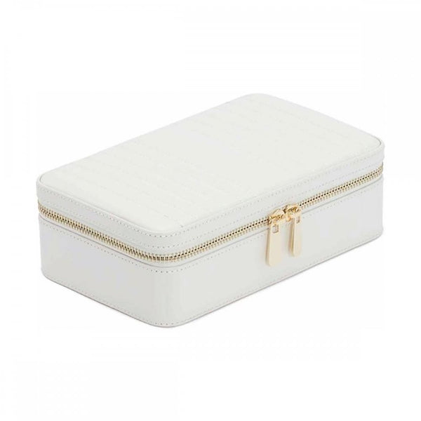 WOLF White Maria Medium Zip Case