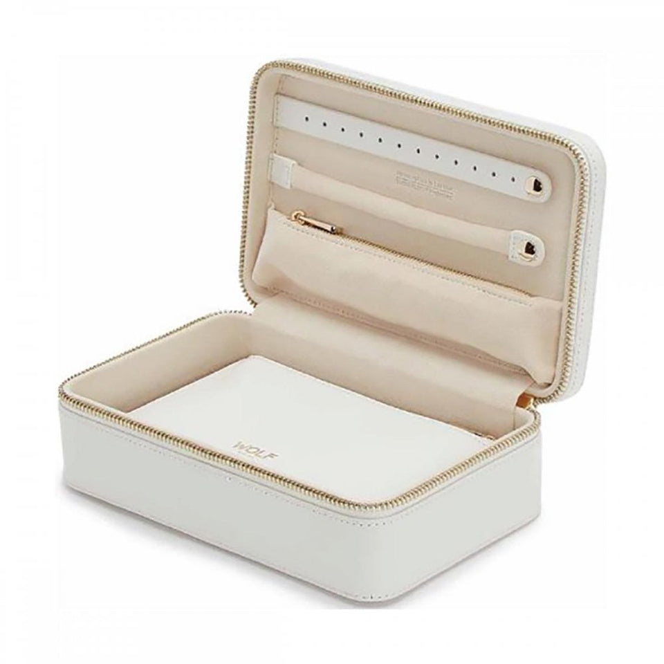 WOLF White Maria Medium Zip Case