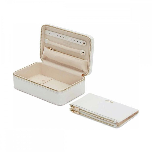 WOLF White Maria Medium Zip Case