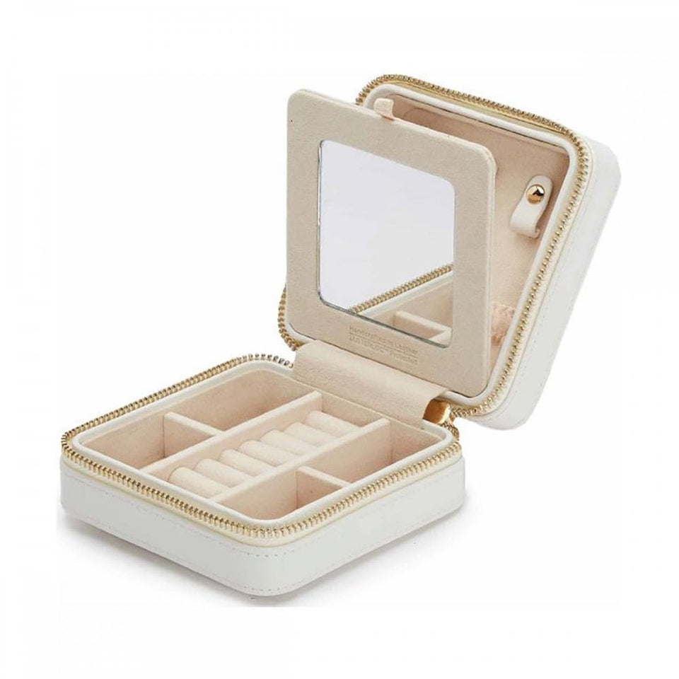 WOLF White Maria Small Zip Case