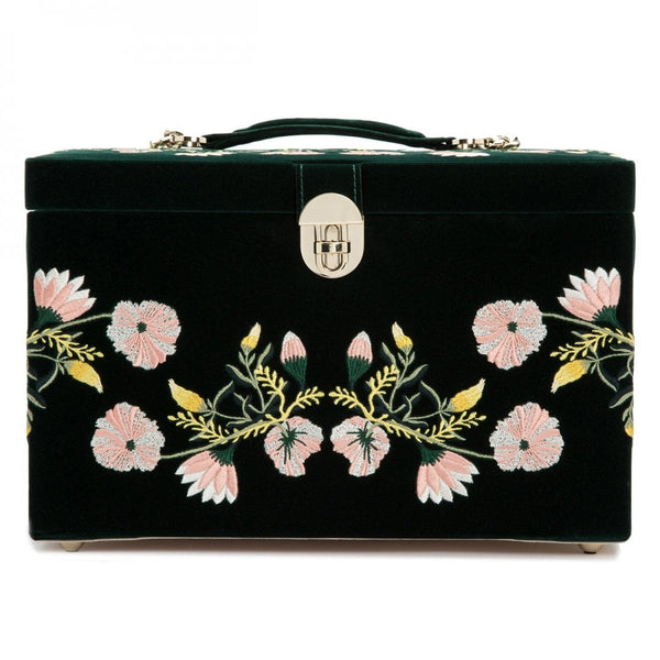 WOLF Zoe Forest Green Large Jewellery Box