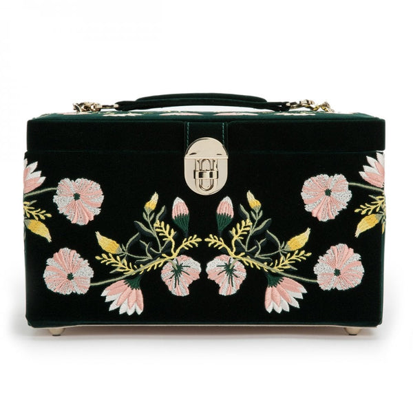 WOLF Zoe Forest Green Medium Jewellery Box