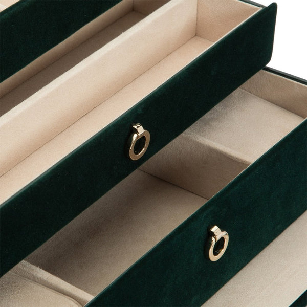 WOLF Zoe Forest Green Medium Jewellery Box