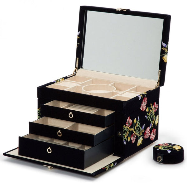 WOLF Zoe Indigo Large Jewellery Box