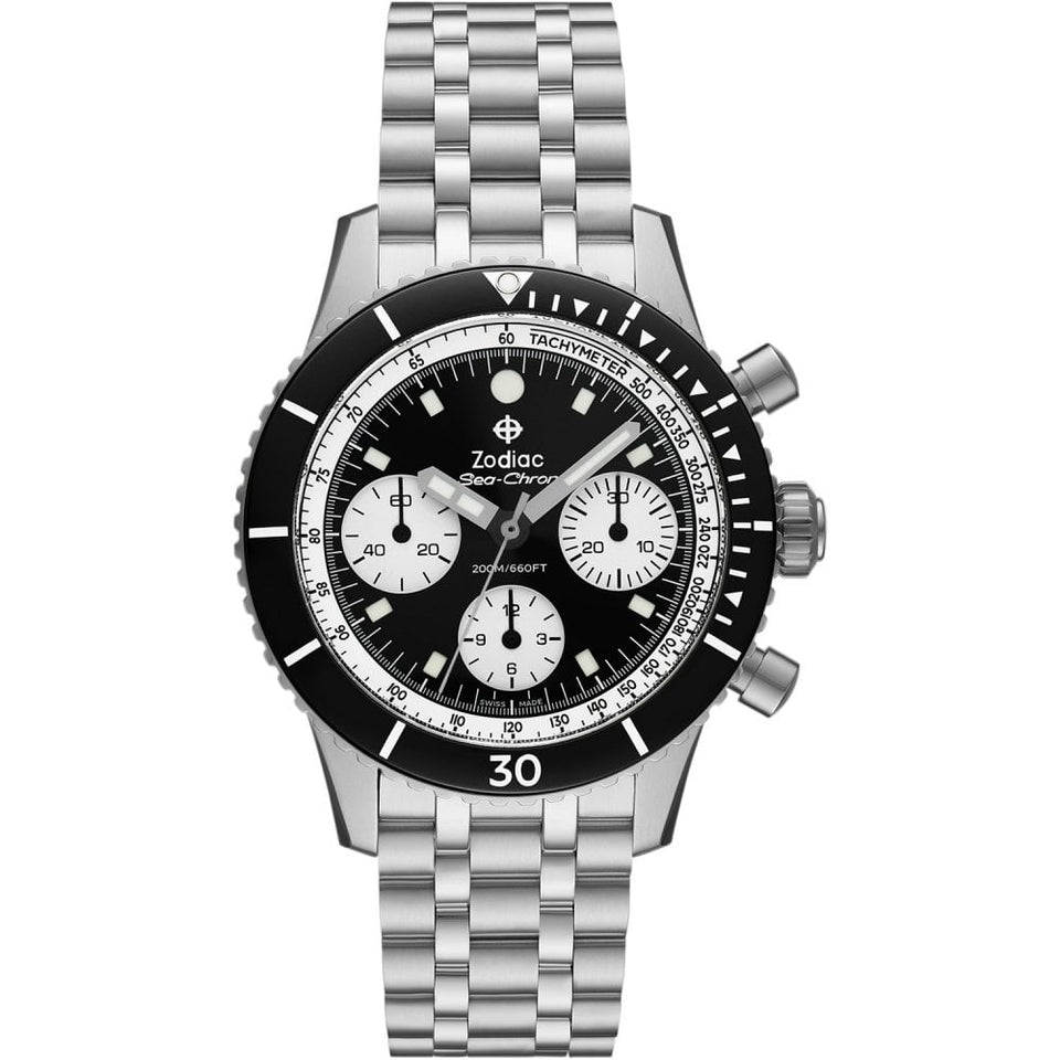 Zodiac Men's SEA-CHRON Black 42mm Watch