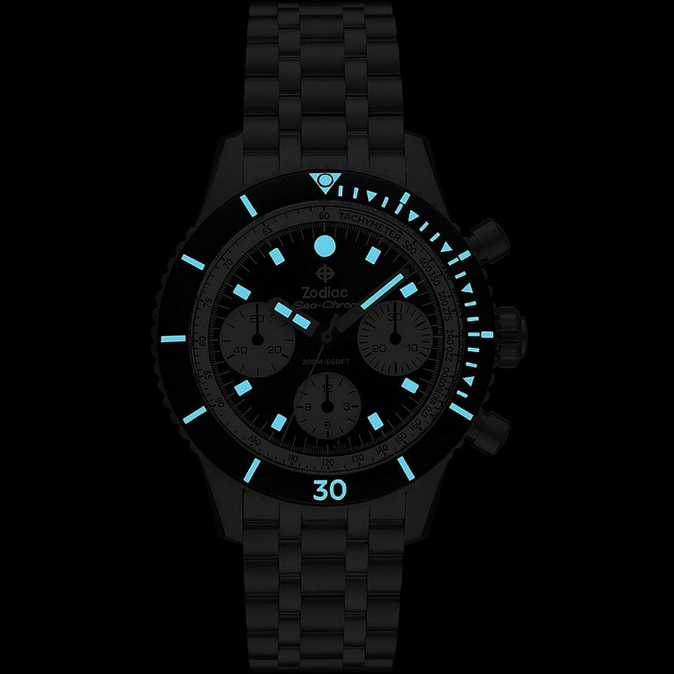 Zodiac Men's SEA-CHRON Black 42mm Watch