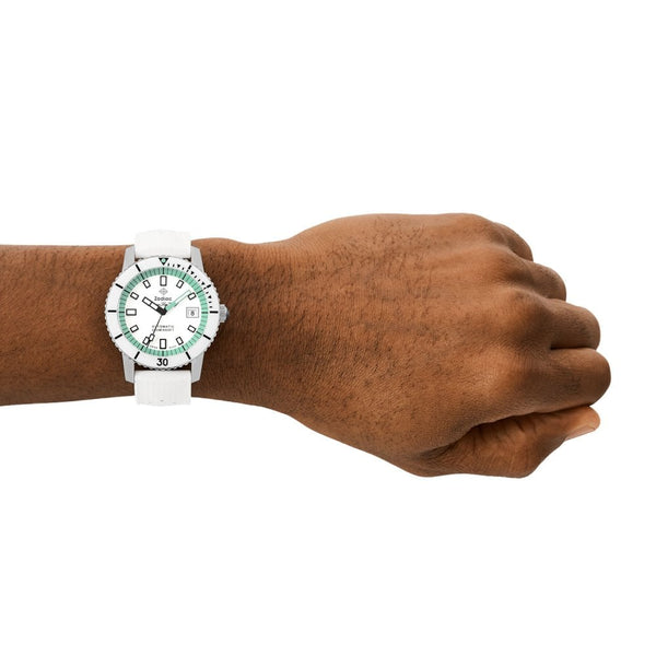 Zodiac SUPER SEA WOLF COMPRESSION White Rubber 40mm Automatic Watch