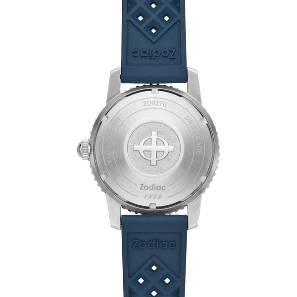Zodiac Men's SUPER SEA WOLF COMPRESSION Diver Watch, Orange & White