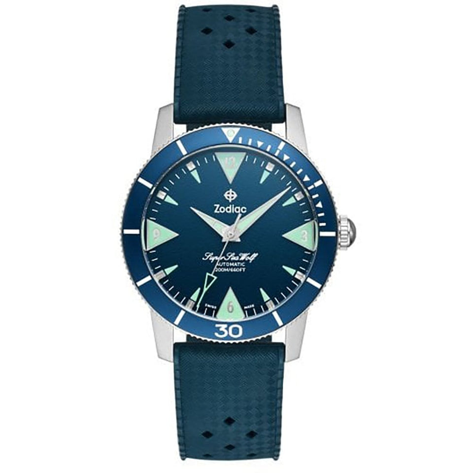 Zodiac SUPER SEA WOLF Skin Diver Automatic Rubber Strap Watch